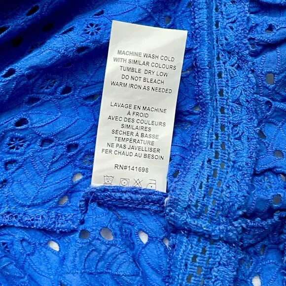 NWT $225 Ramy Brook Umbra smocked eyelet miniskirt XXS - Picture 8 of 10